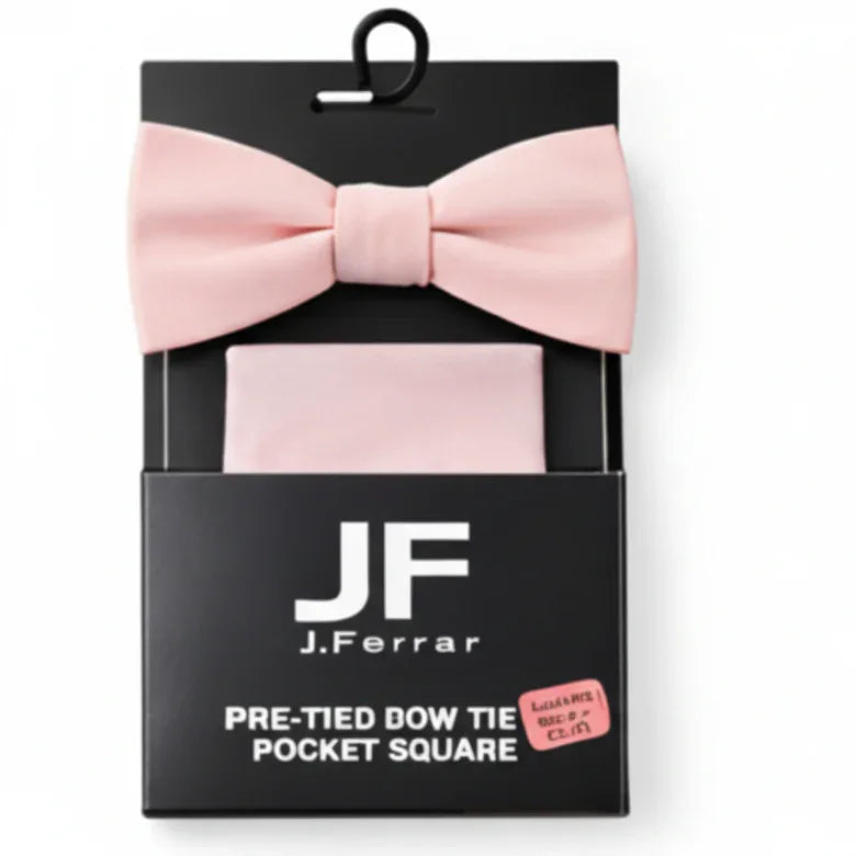 J.F FERRAR PRE-TIED BOW TIE AND POCKET SQUARE - Gomix Brands Outlet
