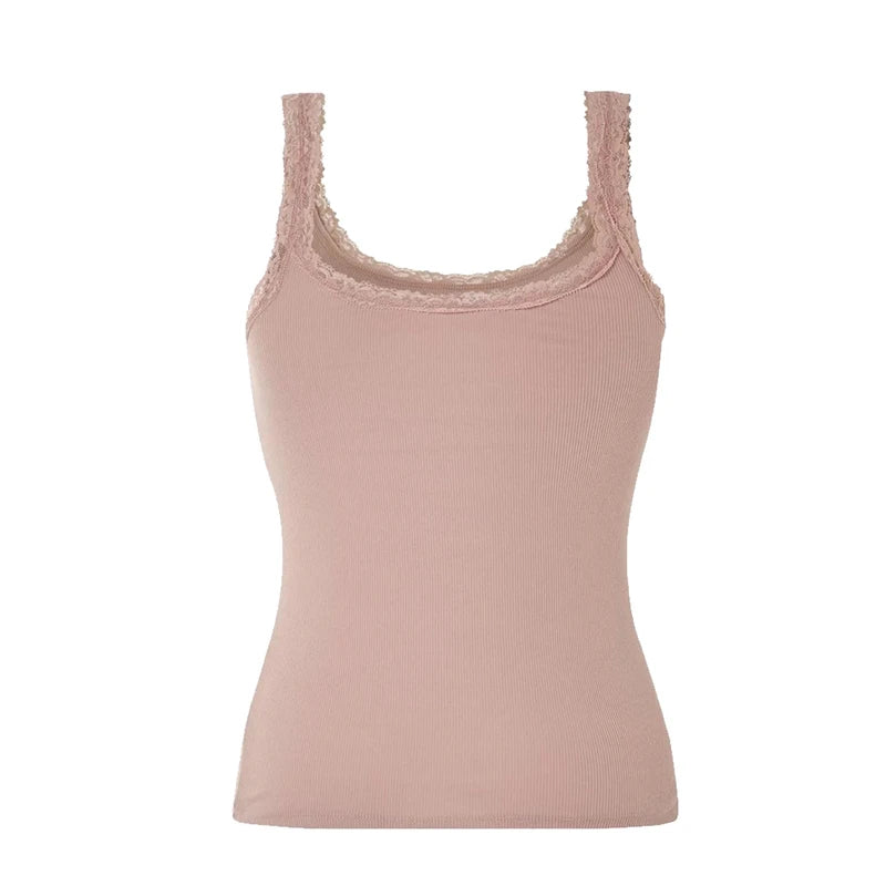 esmara Women's Ribbed Lace Top 3 Pack