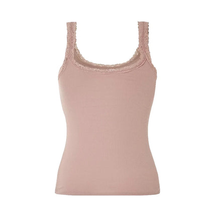 esmara Women's Ribbed Lace Top 3 Pack