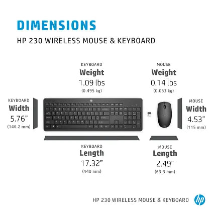 HP 230 Wireless Mouse and Keyboard Combo