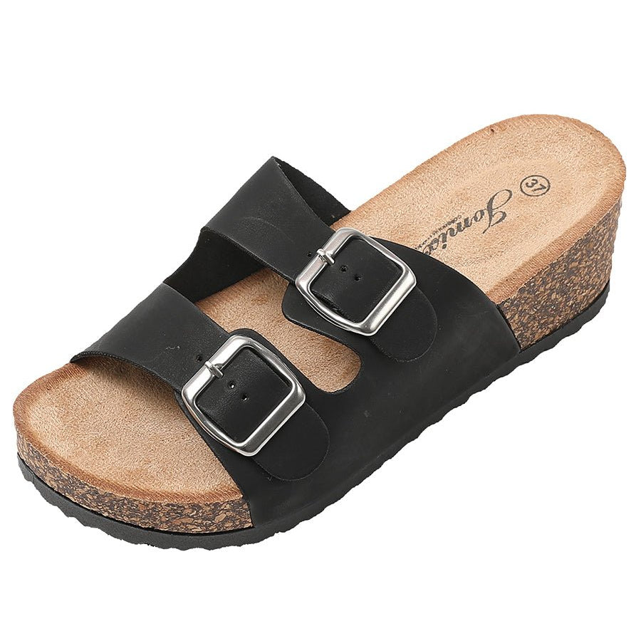 JOMIX Women's Summer Platform Sandals with Cork Heel