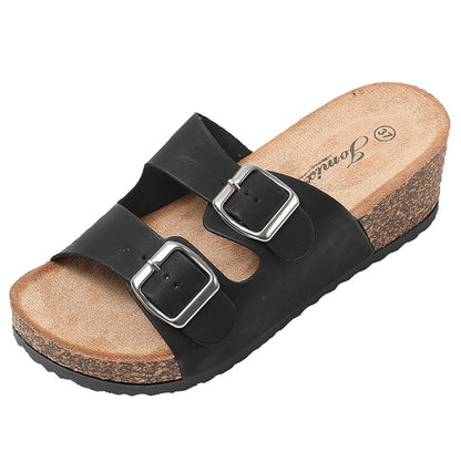 JOMIX Women's Summer Platform Sandals with Cork Heel