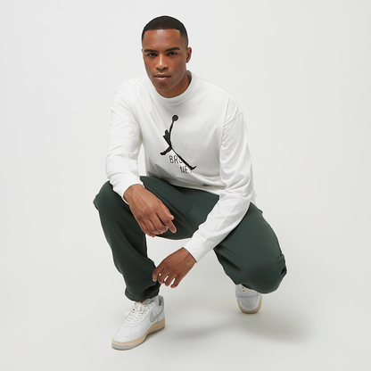 Jordan Brooklyn Nets Essential NBA Men's Long Sleeve Tee - White Cotton