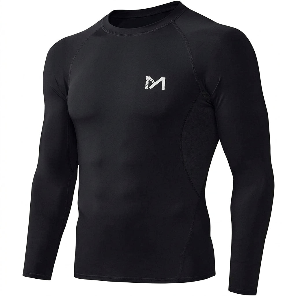 MEETWEE Men's Compression Long Sleeve Athletic Workout Shirt