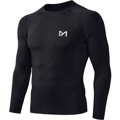 MEETWEE Men's Compression Long Sleeve Athletic Workout Shirt