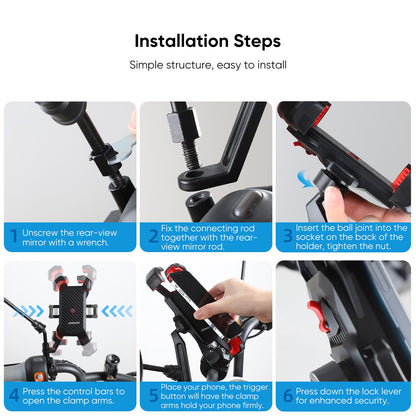 JOYROOM JR-ZS288 Universal Motorcycle Bike Phone Mount