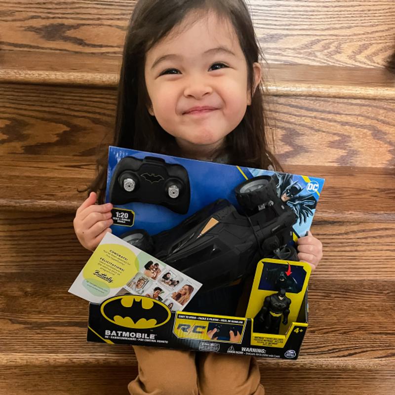 DC Comics Batman Batmobile RC Car: Easy Remote Control Toy with Figure