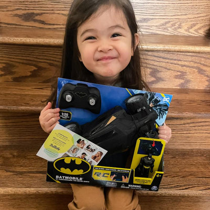 DC Comics Batman Batmobile RC Car: Easy Remote Control Toy with Figure