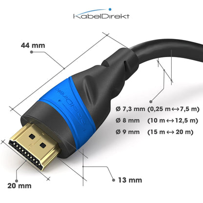 KabelDirekt 3 4K High Speed HDMI 2.0b Cable