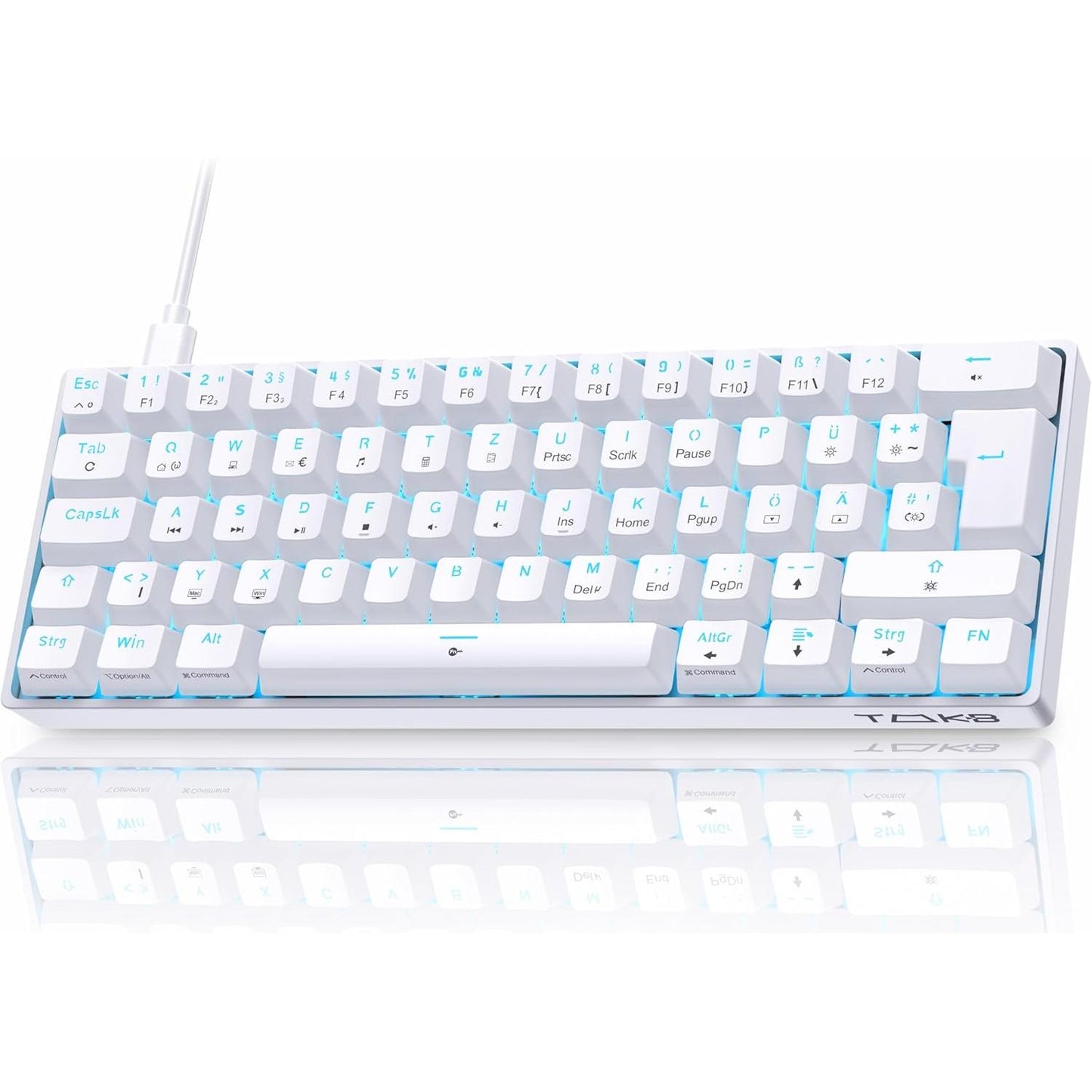 TMKB T61SE Compact Mechanical Gaming Keyboard with Red Switches