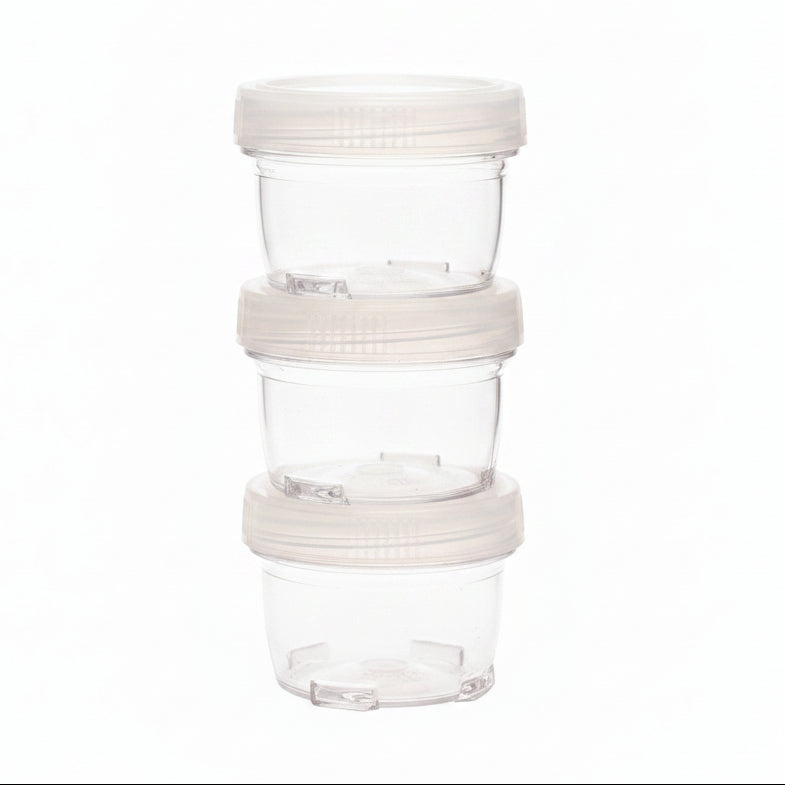 Herb And Storage Canister Set 3-Piece Transparent PET Polypropylene