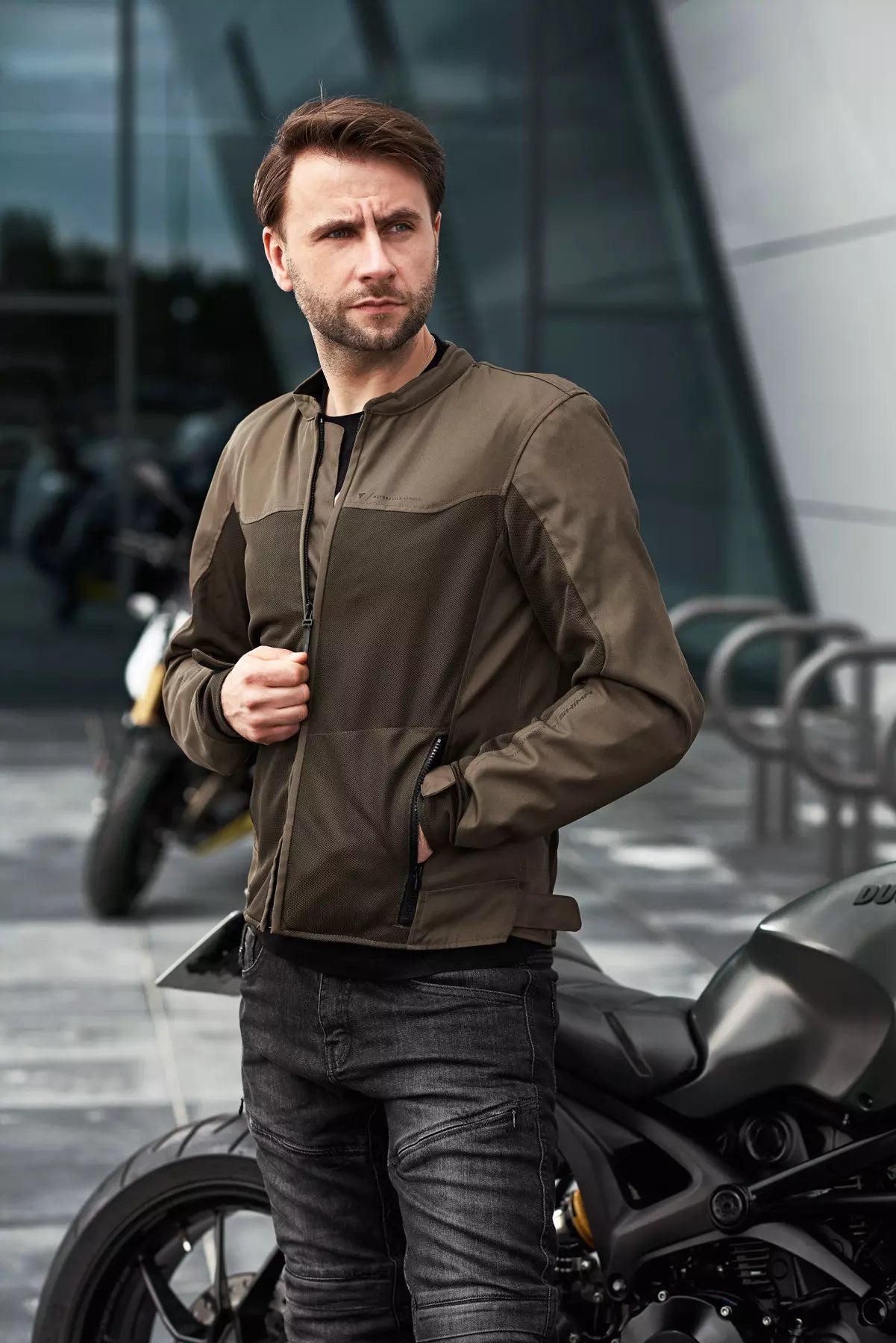 Shima Openair Summer Brown Textile Motorcycle Jacket - Ventilated, Comfortable, Protective