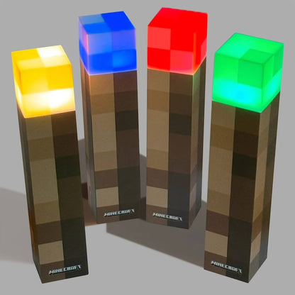 Minecraft Torch LED Night Light 2-in-1 Rechargeable Color Changing