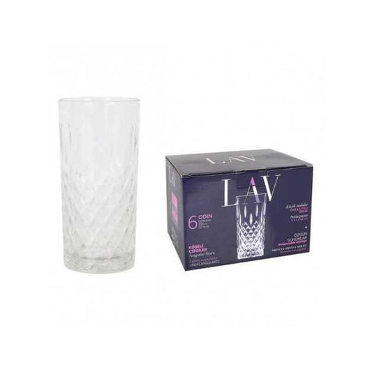 LAV Odin 356ml Water Glasses Set of 6 – Elegant Durable Drinkware