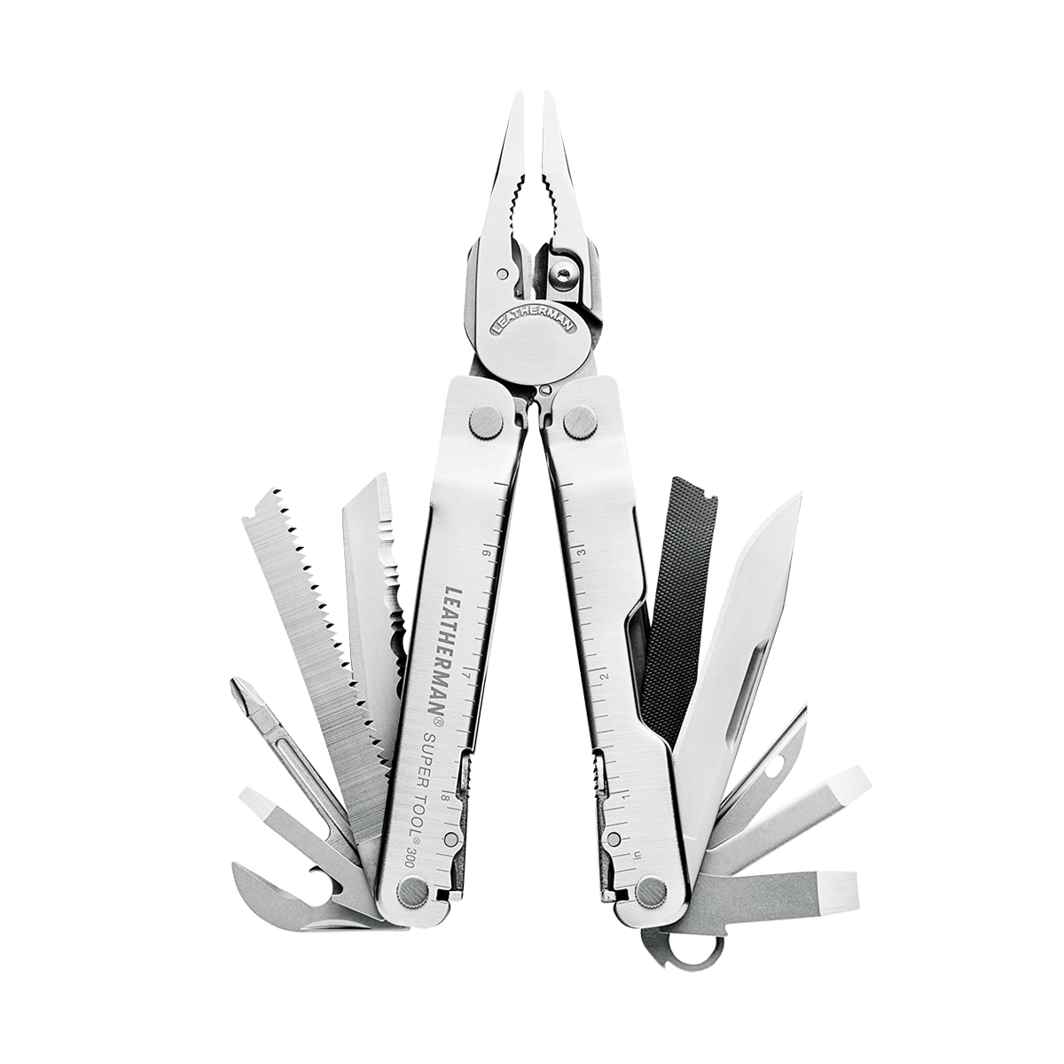 Leatherman Super Tool 300 Heavy-Duty Multi-Tool, 19-in-1, Stainless Steel, Gray