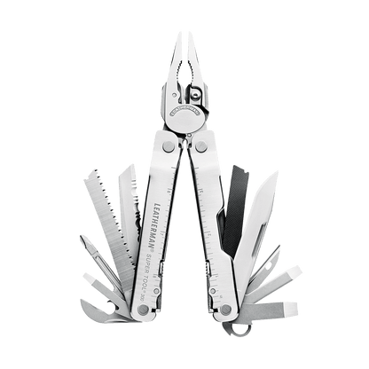 Leatherman Super Tool 300 Heavy-Duty Multi-Tool, 19-in-1, Stainless Steel, Gray