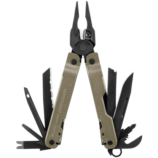 Leatherman Super Tool 300 Heavy-Duty Multi-Tool, 19-in-1, Stainless Steel, Gray