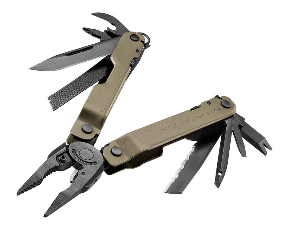 Leatherman Super Tool 300 Heavy-Duty Multi-Tool, 19-in-1, Stainless Steel, Gray