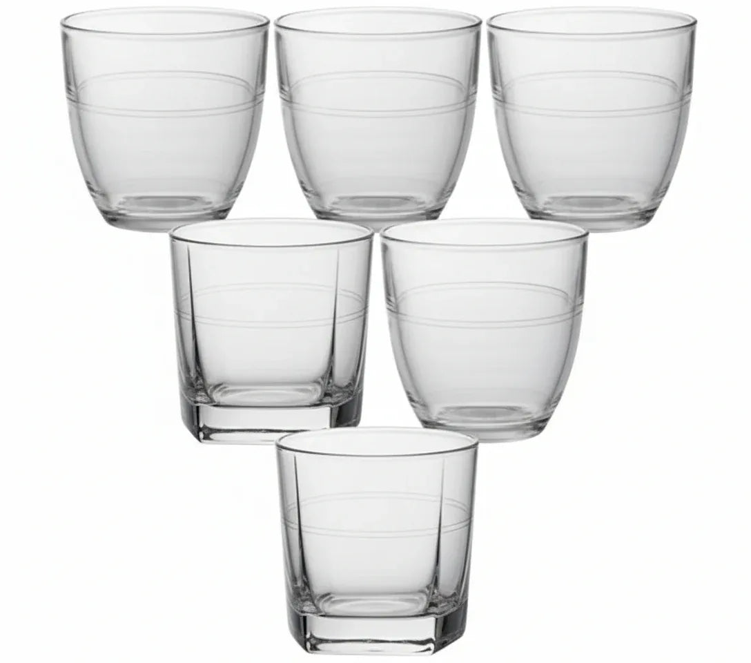 Duralex Gigogne Stackable Tempered Glass Tumblers, 6-Pack, 220ml Capacity - Gomix Brands Outlet