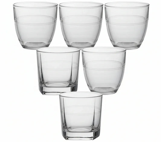 Duralex Gigogne Stackable Tempered Glass Tumblers, 6-Pack, 220ml Capacity - Gomix Brands Outlet