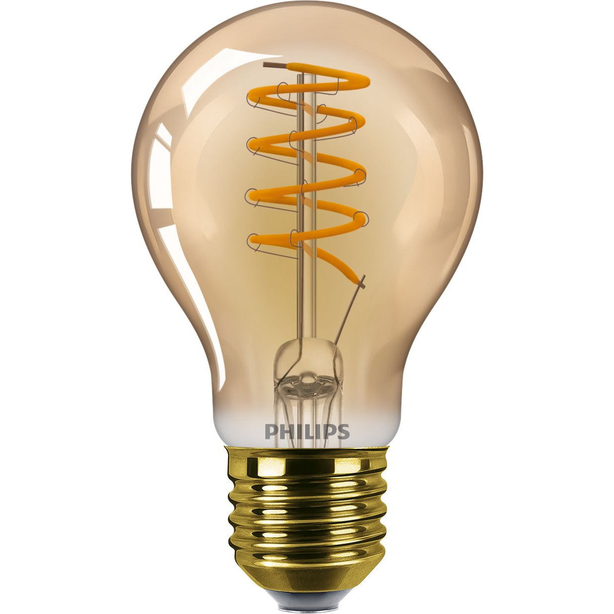 Philips Dimmable Amber A60 E27 LED Filament Bulb, 25W Equivalent