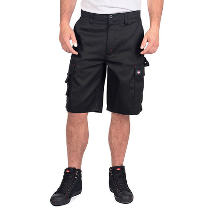 Lee Cooper Men's Classic Black Cargo Work Shorts Durable Multi-Pocket Design
