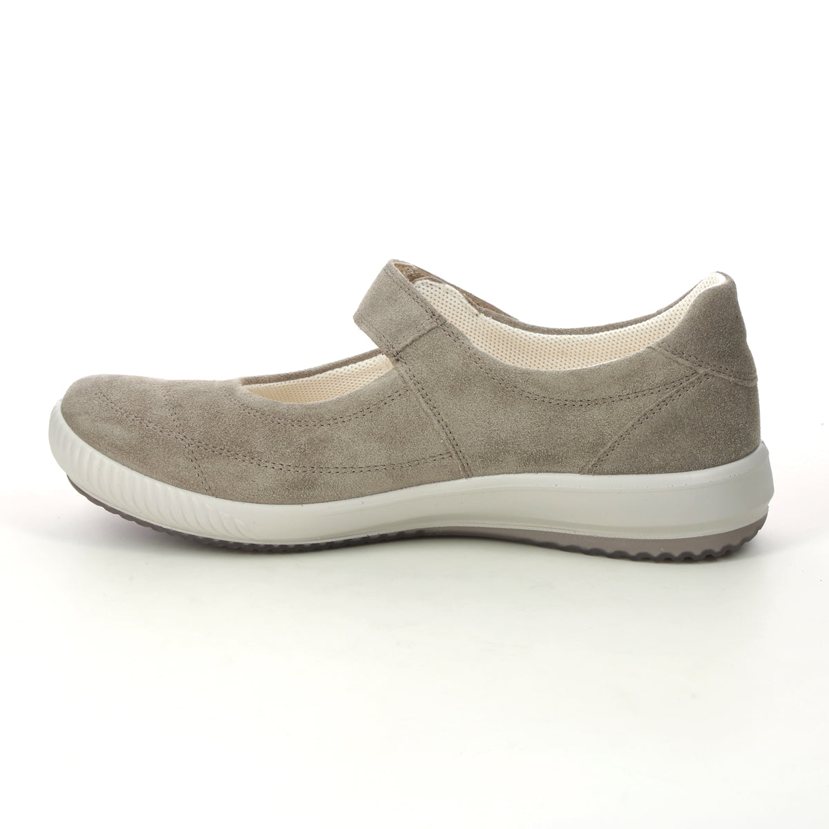 Legero Tanaro Bar Women's Beige Suede Velcro Mary Jane Comfort Shoes