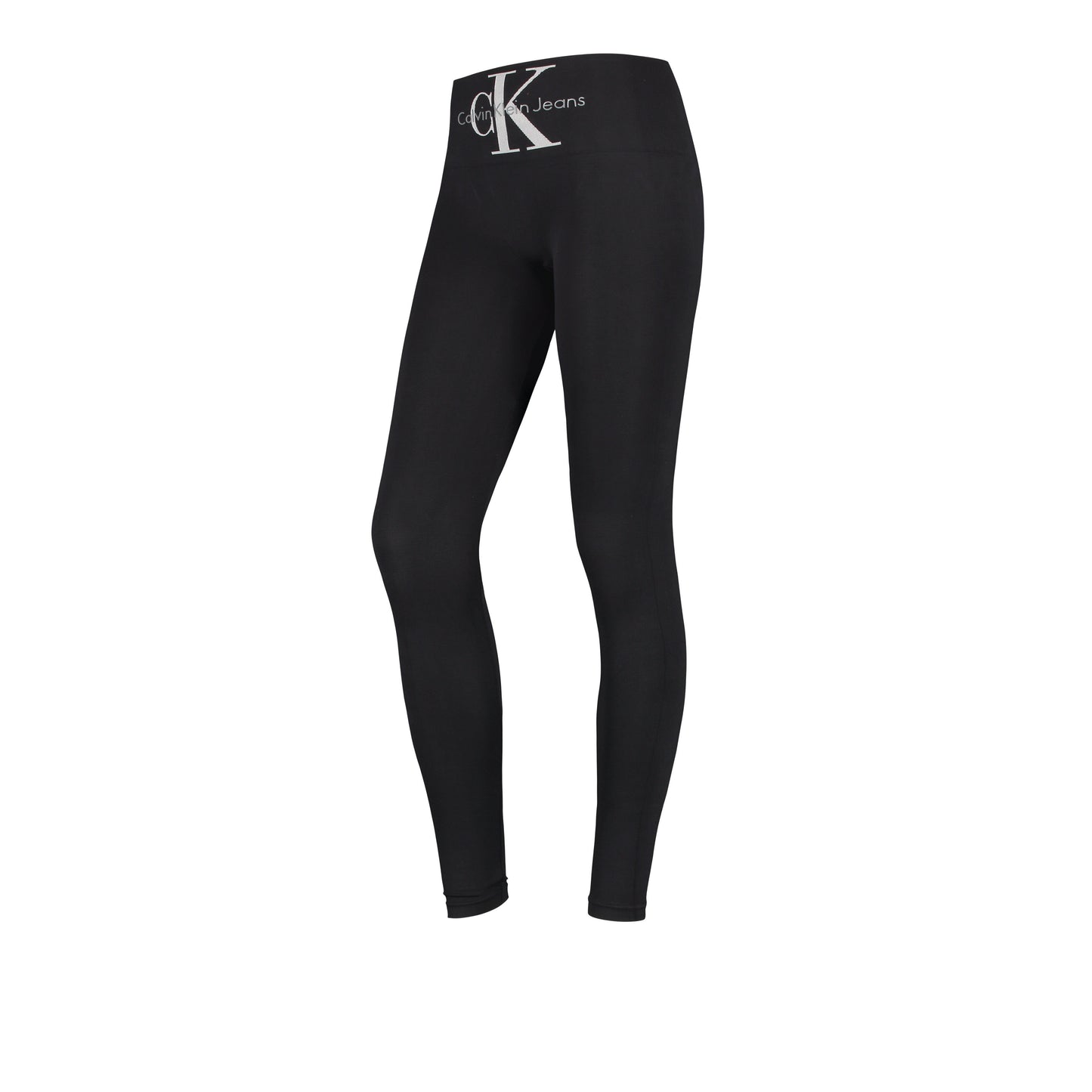 Calvin Klein CKJ Women's High-Waist Logo Leggings - Black Microfiber Activewear