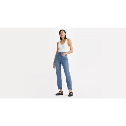 Levi's Women's High‑Waisted Boyfriend Jeans in Medium Indigo