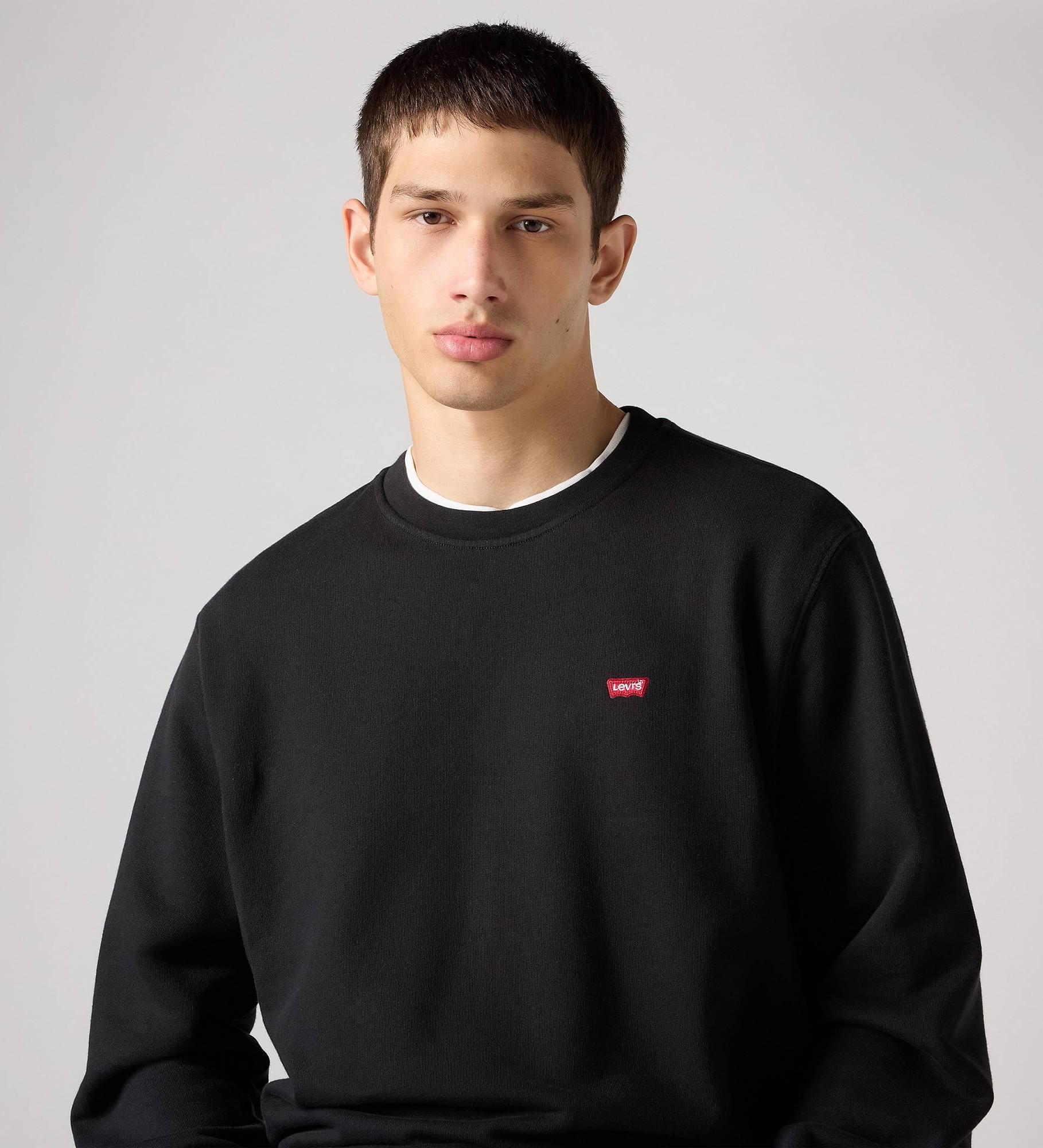 Levi's Men's Original Housemark Crewneck Sweatshirt - Soft Cozy Fleece Everyday Essential