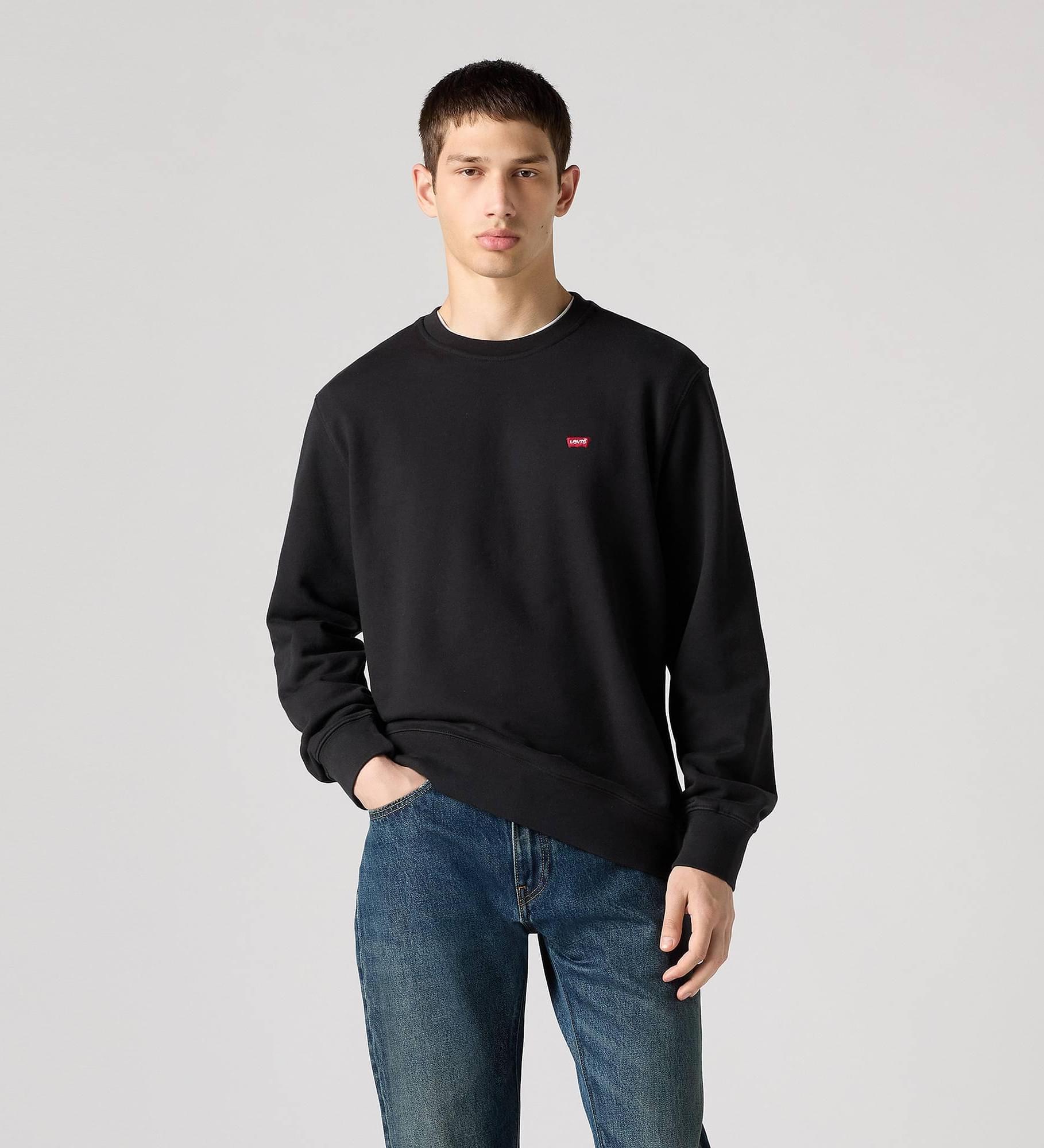 Levi's Men's Original Housemark Crewneck Sweatshirt - Soft Cozy Fleece Everyday Essential