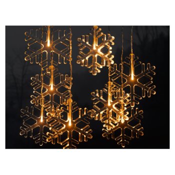 LIVARNO Home Refurbished LED Light Curtain, Indoor Outdoor, Timer, Suction Cups