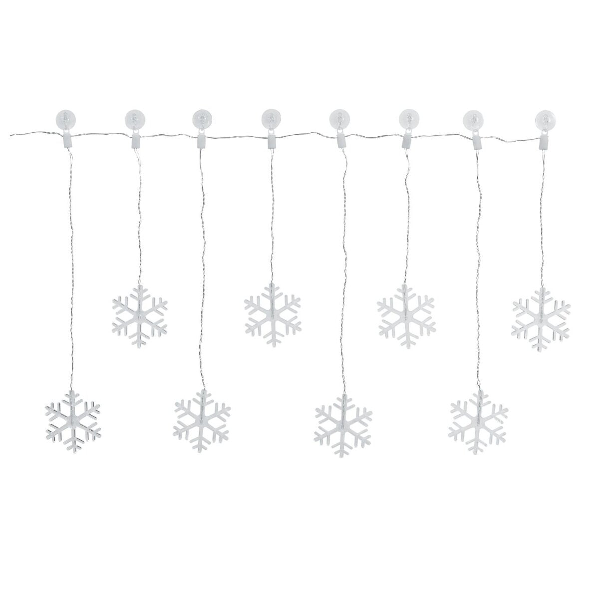 LIVARNO Home Refurbished LED Light Curtain, Indoor Outdoor, Timer, Suction Cups