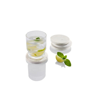 Livarno Home Set Of 4 Marble Coasters 10cm
