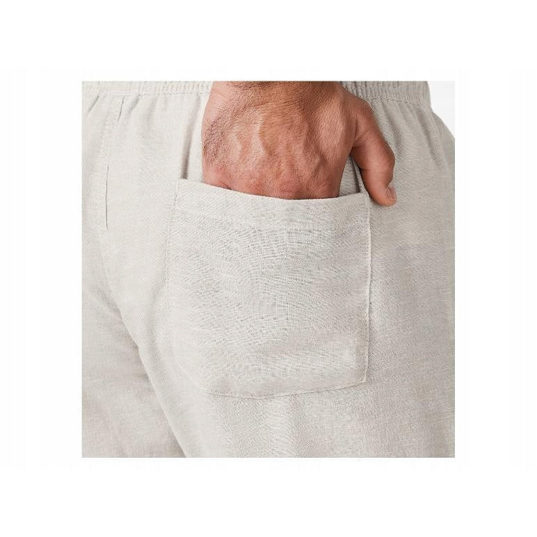 Livergy Men's Linen-Cotton Bermuda Shorts Beige L 52/54