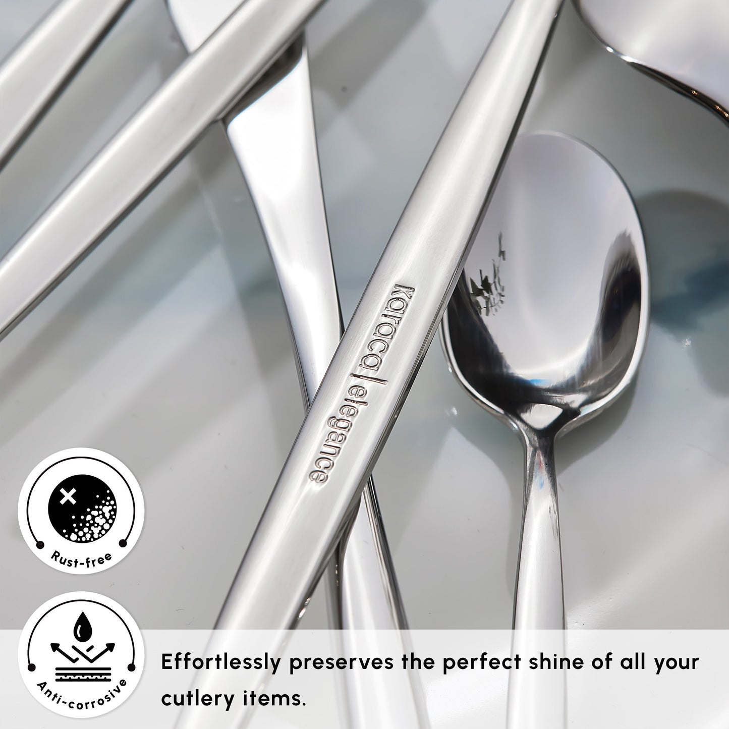 Karaca Lizbon 60-Piece Cutlery Set Platinum