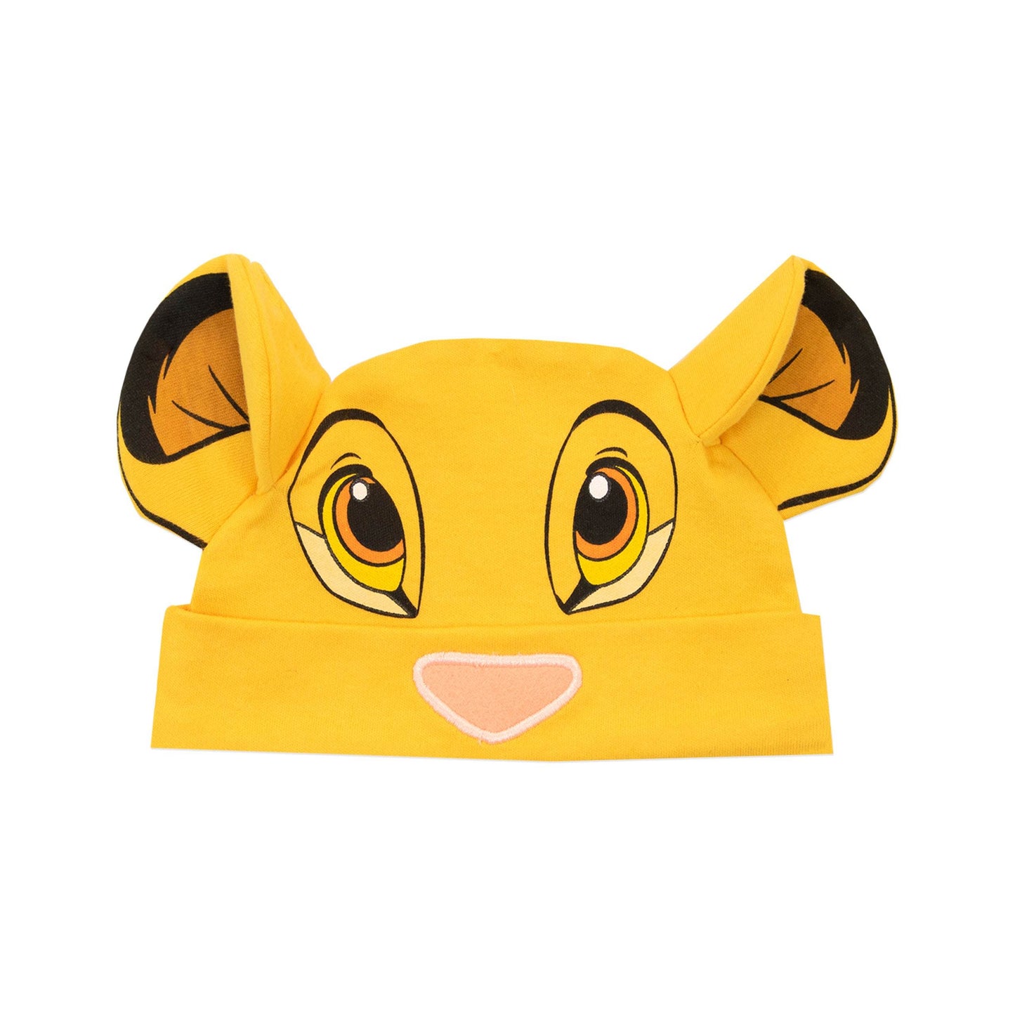 Yellow Disney Lion King Baby Sleepsuit with Simba Hat