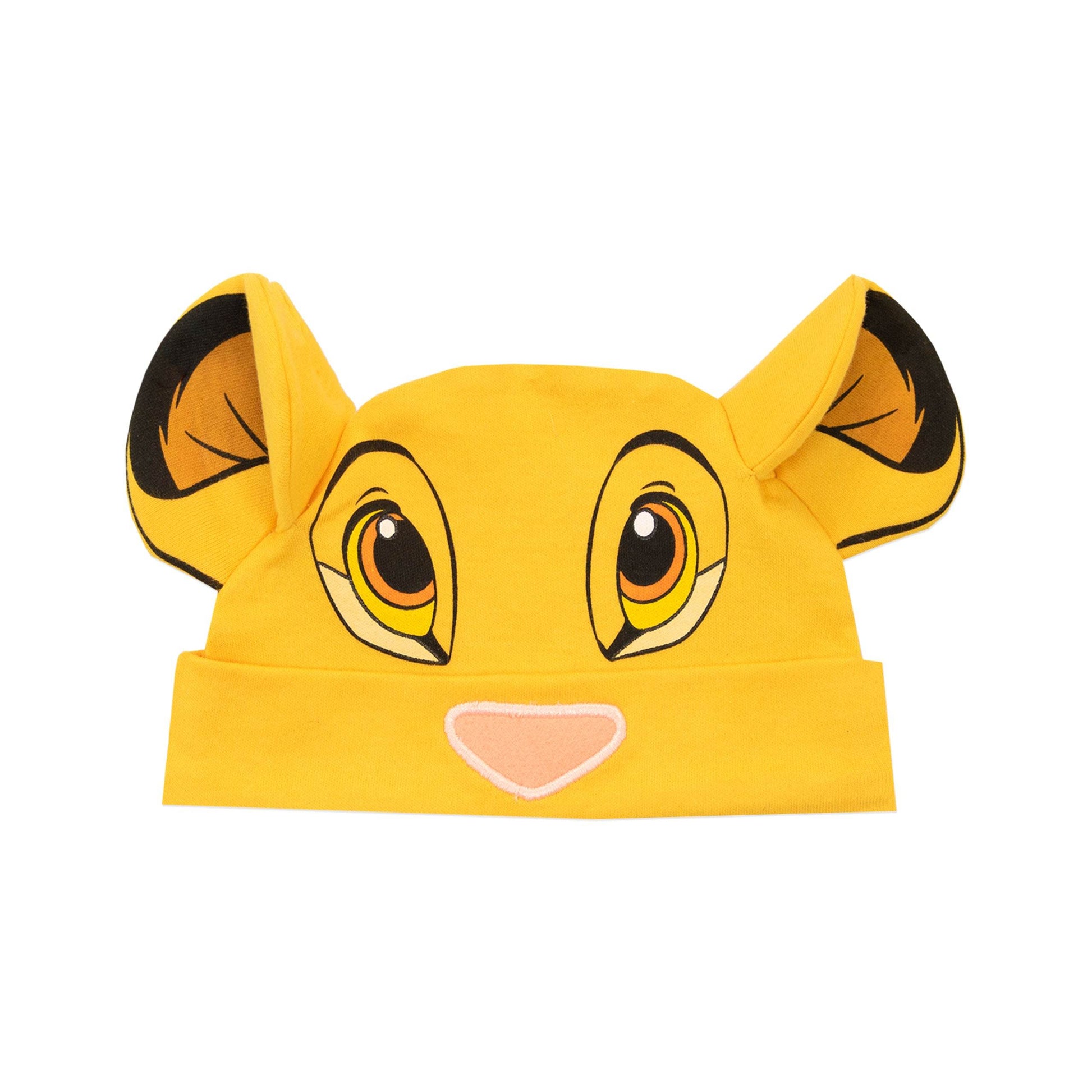 Yellow Disney Lion King Baby Sleepsuit with Simba Hat