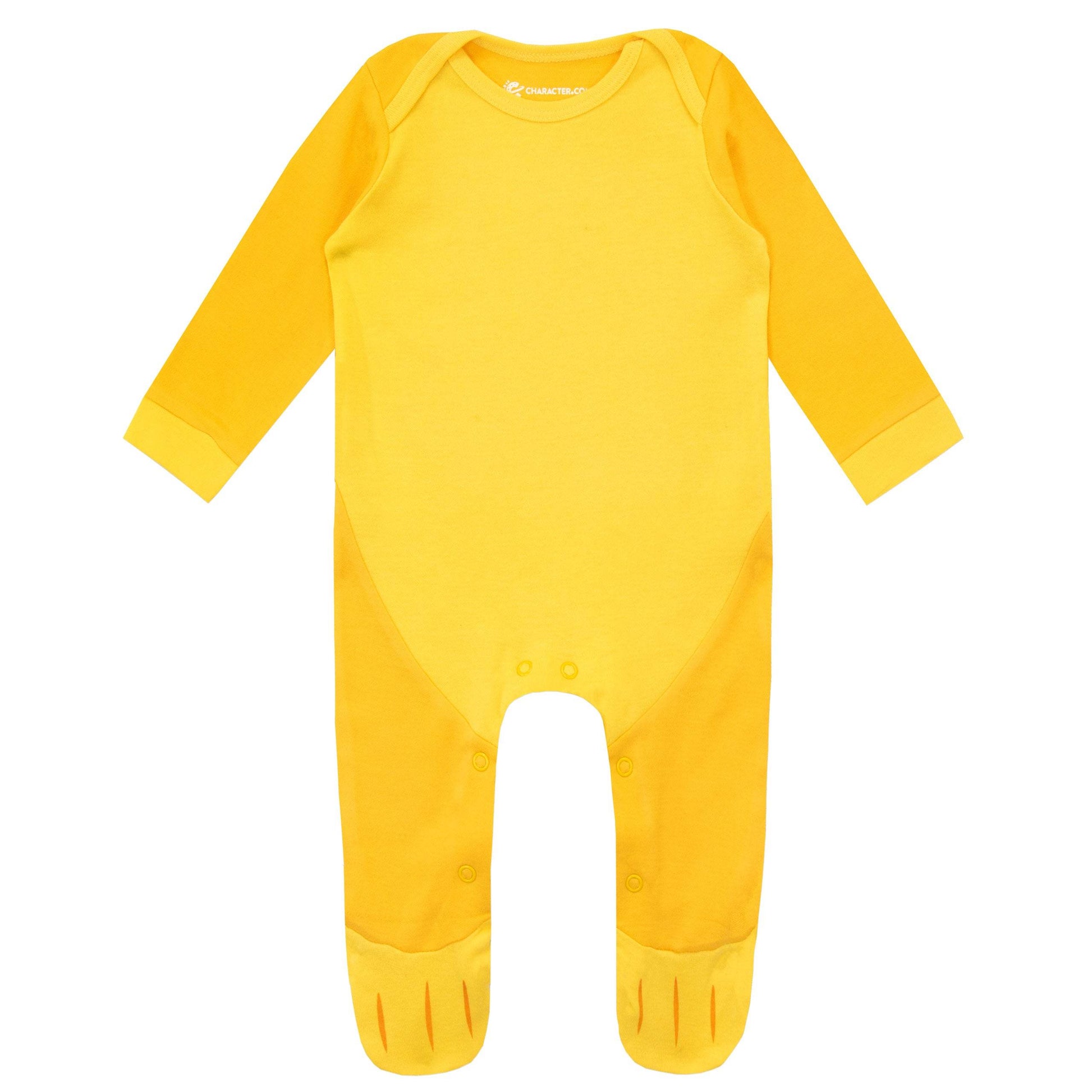 Yellow Disney Lion King Baby Sleepsuit with Simba Hat