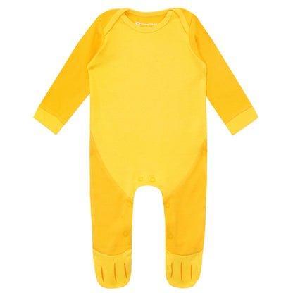 Yellow Disney Lion King Baby Sleepsuit with Simba Hat