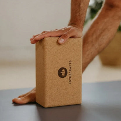 Lotuscrafts Natural Cork Yoga Block (Big) Support for Asana - Gomix Brands Outlet