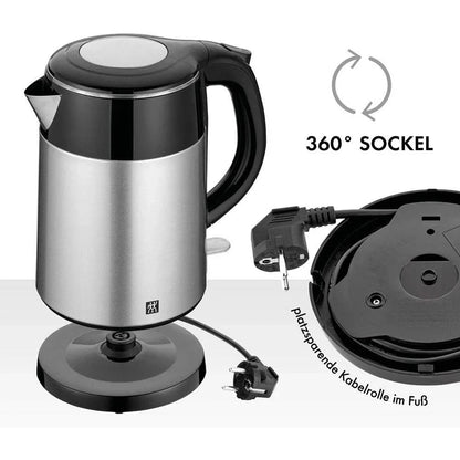 ZWILLING 1.2L Water Kettle 1850W Stainless Steel Black