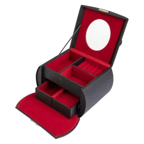 Esmara Jewelry Box Lockable with Mirror Red Black