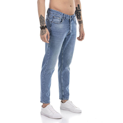 Red Bridge Men's Slim Fit Stretch Denim Jeans Pants - Modern Blue Wash