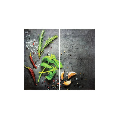Livarno Home Glass Stove Cover Plate Tempered Glass 52x30cm 2pcs