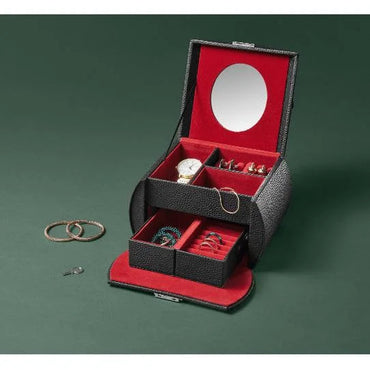 Esmara Jewelry Box Lockable with Mirror Red Black