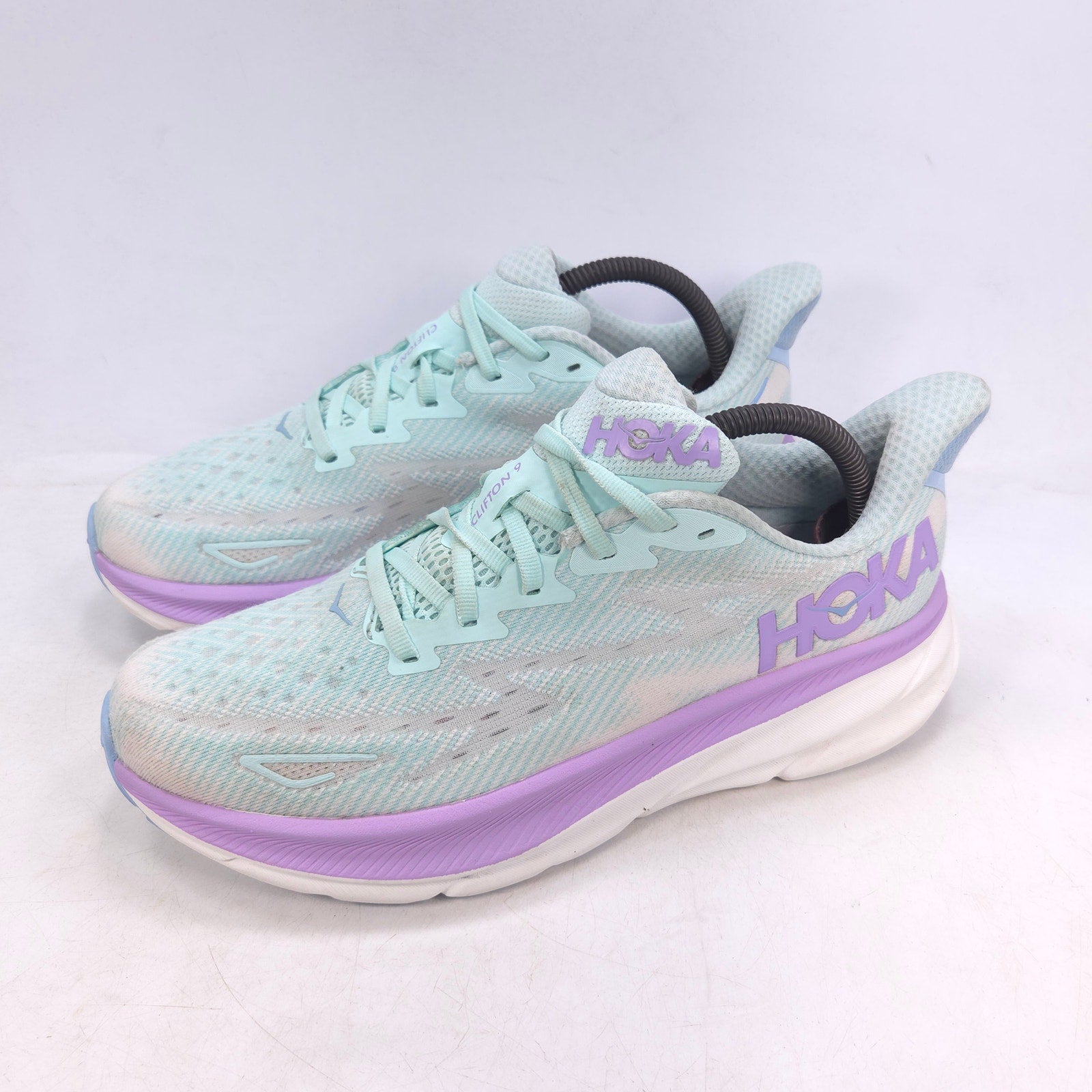 Hoka One One Clifton 9 Women's Athletic Running Shoe Blue Size 9 FE1223H