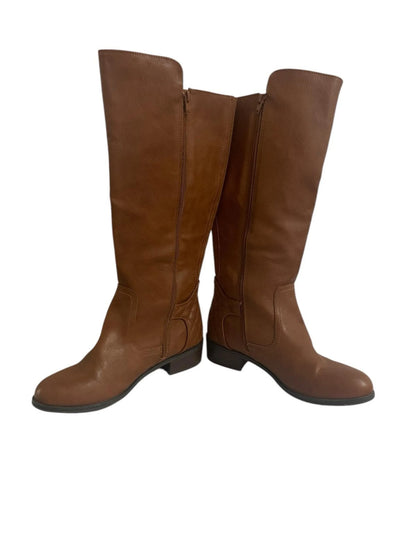Arizona Women's Brown Knee High Boots Side Zip - Gomix Brands Outlet