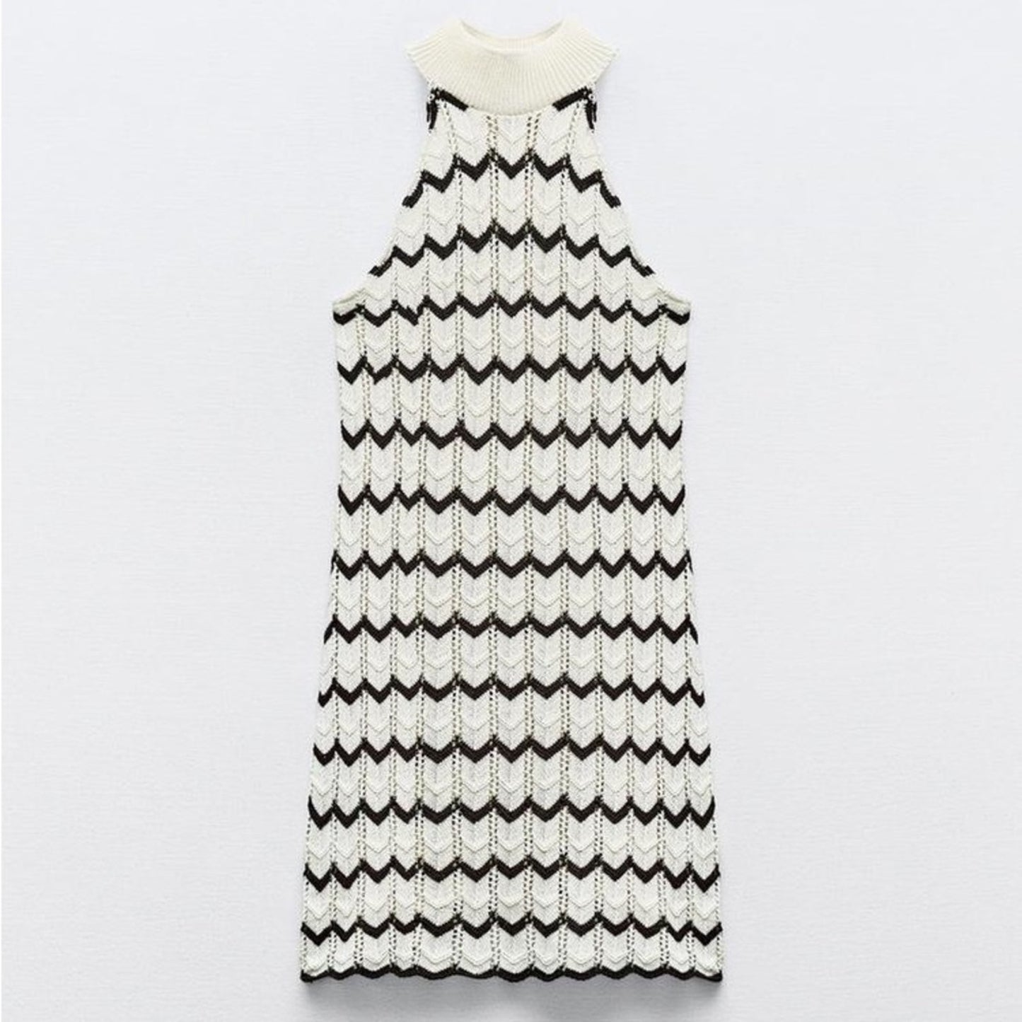 Zara Blogger Favorite Striped Knit Mini Dress for Women