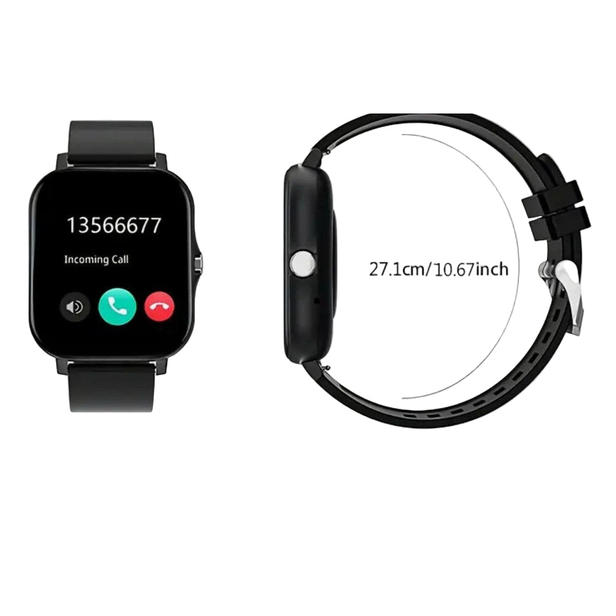 2025 Smartwatch Black Edition: Fitness Tracking, Notifications, Sleek Design